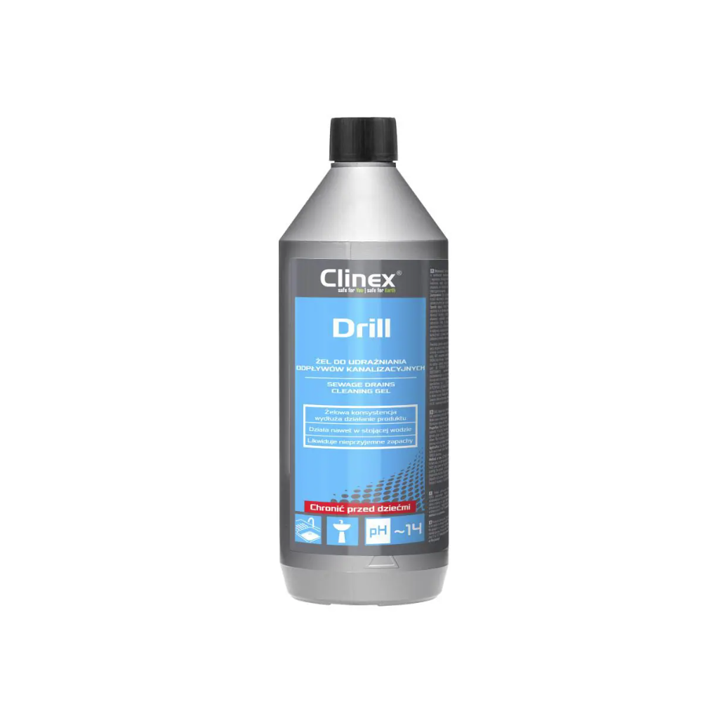 CLINEX 77-005 Drill Żel do udrażniania odpływów rur syfonów 1L